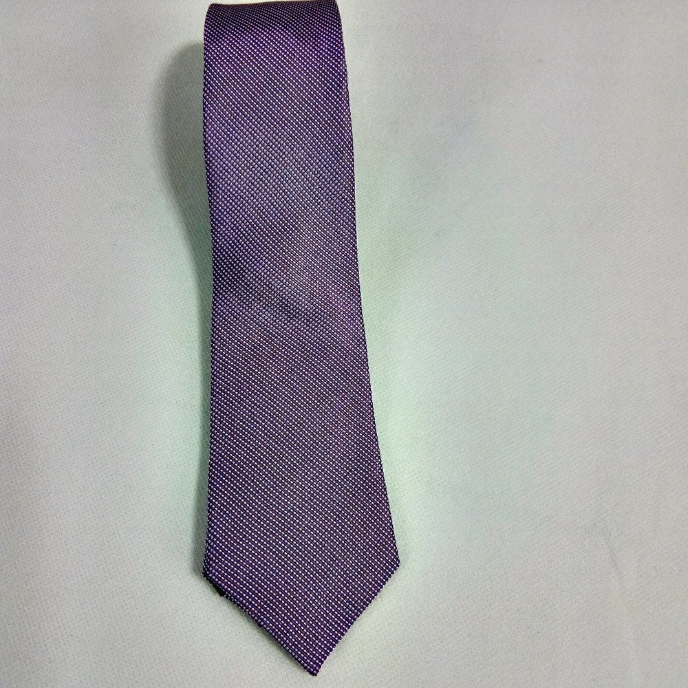 Indochino Purple Birdseye Skinny Men's Silk Tie 3"x58"
